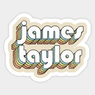 James Taylor - Retro Rainbow Letters Sticker